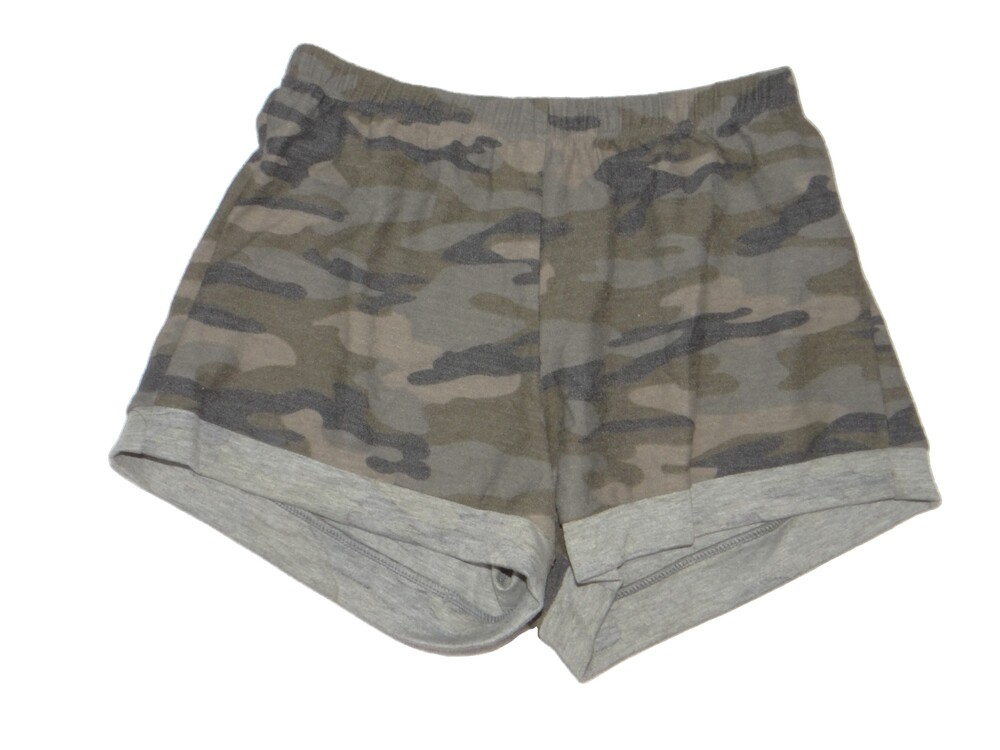 Papaya Small Camouflage Cotton Blend Shorts
